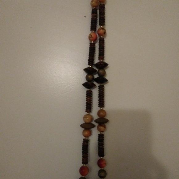 Tribal Wooden Zebra Necklace - Picture 3 of 3